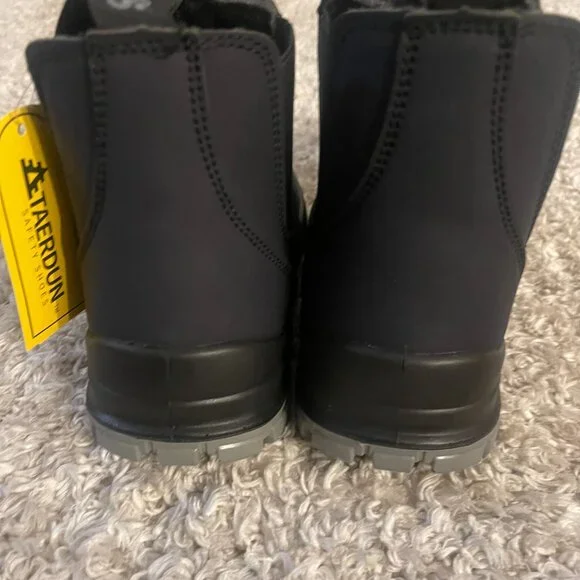 TAERDUN Safety Chelsea Work Boots Men’s 7.5 Black Slip/Oil Resistant Steel-Toe - Picture 8 of 8